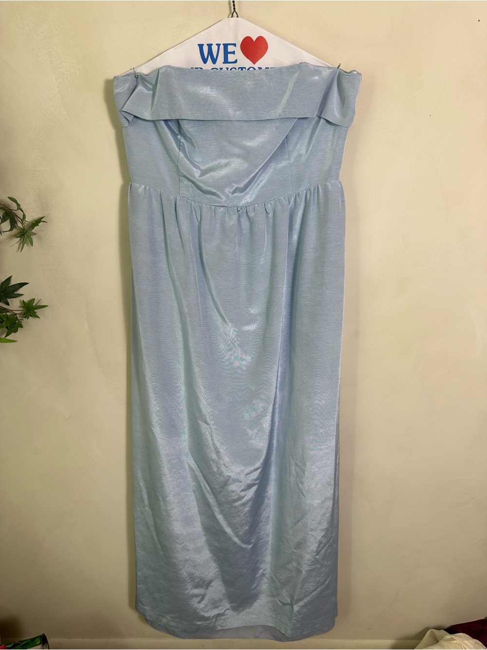 Lula Kate Eva Blue Heaven Bengaline Dress Size 16 * small stain